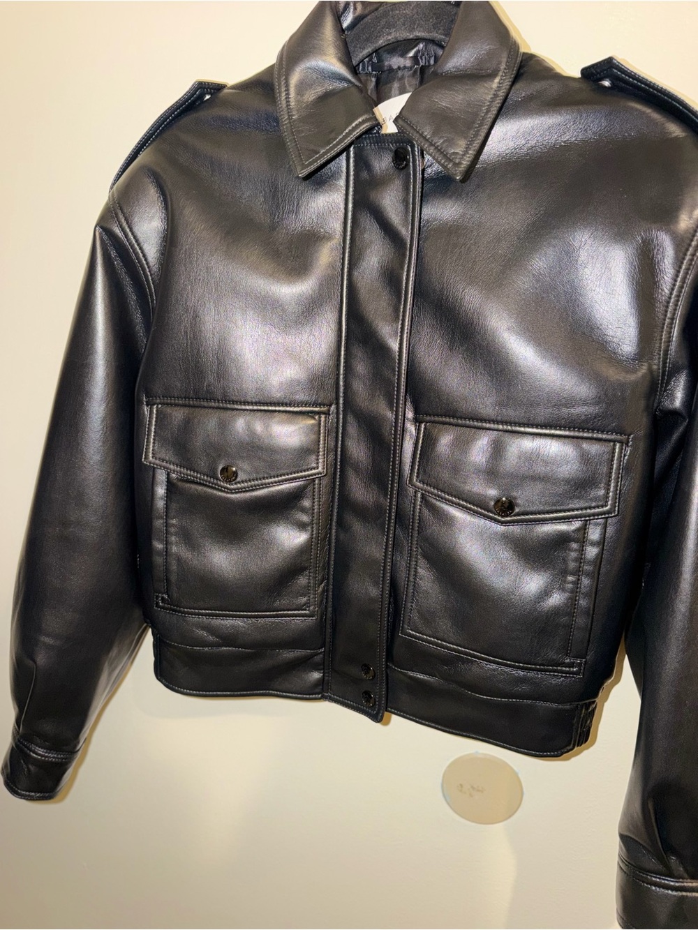 Aritzia Women’s Faux Leather Bomber